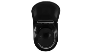 VAS DE TOALETA SUSPENDAT REA CARLO MINI FLAT, AURIU/NEGRU, DIN CERAMICA, CALITATE SUPERIOARA - Img 4