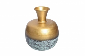 VAS DECORATIV, ABSTRACT ORIENT 35CM, DIN METAL, COD 43511, REALIZAT MANUAL