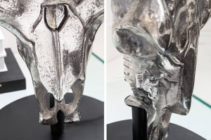 VEIOZA EL TORO ARGINTIU/NEGRU DIN TEXTIL SI METAL COD 38321 - Img 3