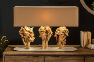 VEIOZA SCULPTURE BEJ/NATURAL DIN BUMBAC SI LEMN DE SALCAM COD 40401