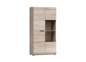 VITRINA LIVING CU LED LINK STEJAR SONOMA - DESIGN MODERN
