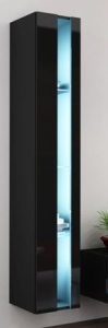 VITRINA LIVING CU LED VIGO 40 NEAGRA DESIGN MODERN CM