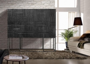 VITRINA LIVING LEMN 180CM, COD 6715, DIN LEMN DE MANGO, ARTIM GROUP SELECTION