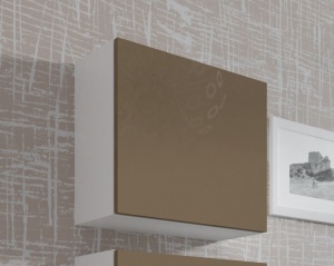 VITRINA LIVING VIGO KWADRAT ALB/LATTE DESIGN MODERN CM