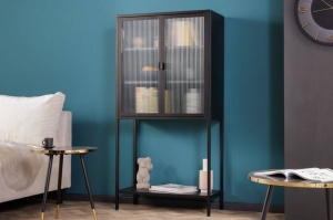 VITRINA/ORGANIZATOR, STIL INDUSTRIAL, DURA STEEL 150CM, DIN METAL SI STICLA, ARTIM GROUP SELECTION