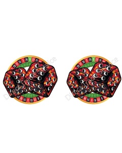 STICKER PLUCHE DICES RED