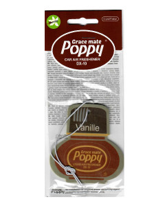 Poppy Grace Mate Classic Cardboard Car Airfreshener VANILLA
