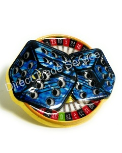 PIN PLUCHE DADOS AZUIS