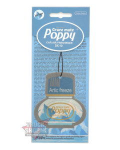 Poppy Grace Mate Classic Cardboard Car Airfreshener ARTIC FREEZE