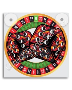 LIGHTBOX PLUCHE DICES RED