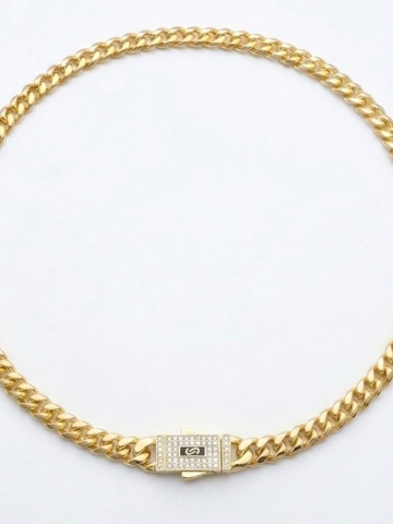 COLIER MONACO 6mm PLACAT CU AUR 18K - Img 3