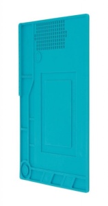 Covor antistatic service electronice din silicon (390mm X 270mm X 6 mm, MAX. 500°C)