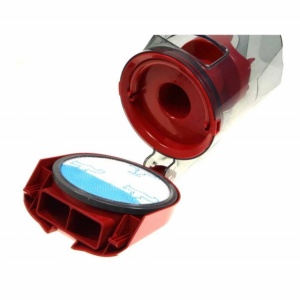 Rezervor colector praf rosu aspirator Rowenta, Tefal Original RS-RT900711 - contine filtru rotund - Img 2
