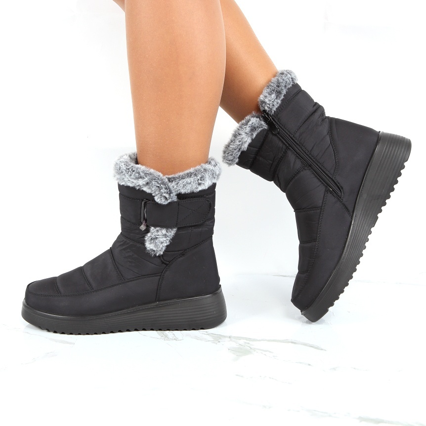 Ghete negre imblanite Avely - 2 | YEO
