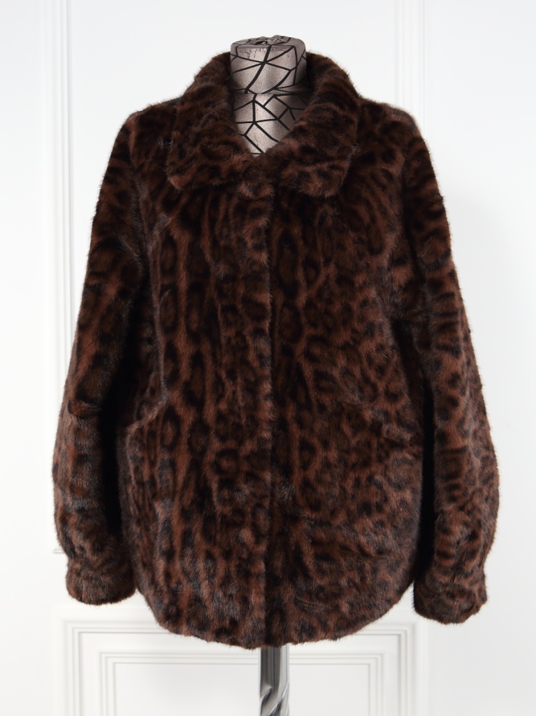 Haina animal print din blana ecologica Norey