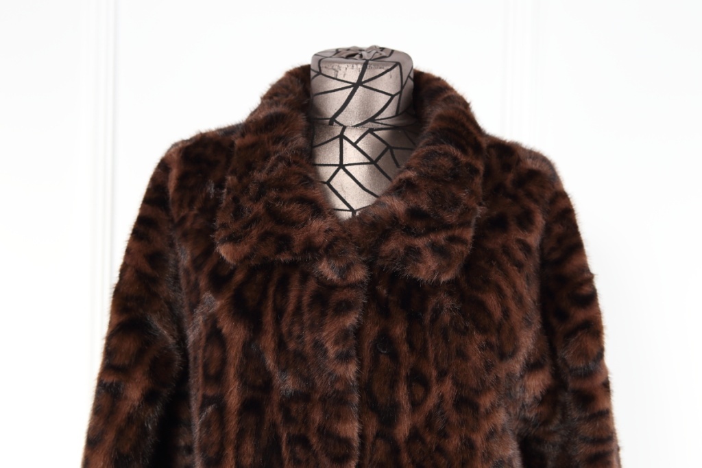 Haina animal print din blana ecologica Norey - 1 | YEO