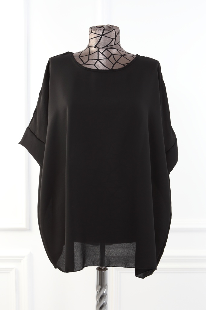 Bluza neagra simpla Liane