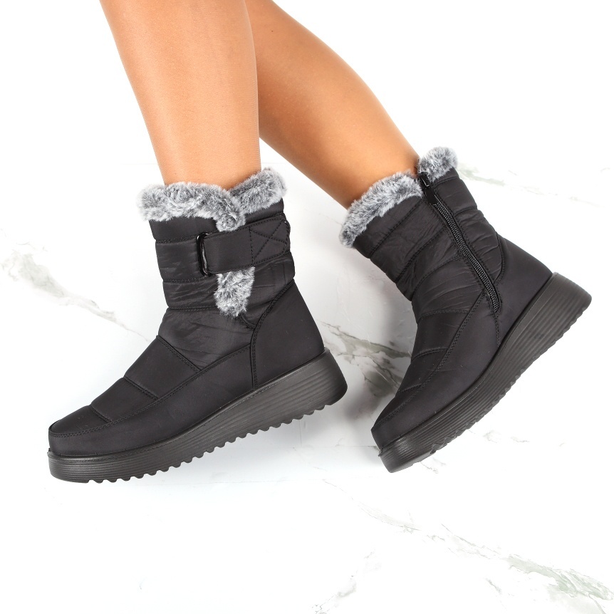 Ghete negre imblanite Avely - 1 | YEO