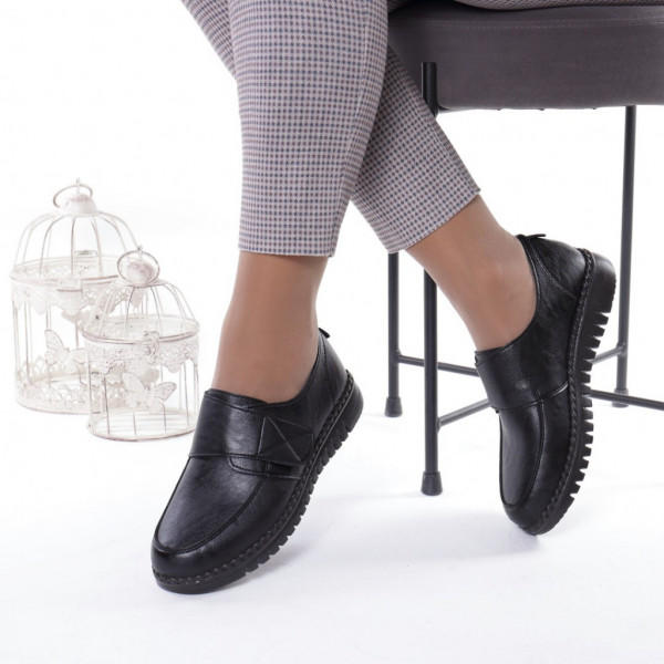 Pantofi cu talpa joasa Marcela negru - Img 1