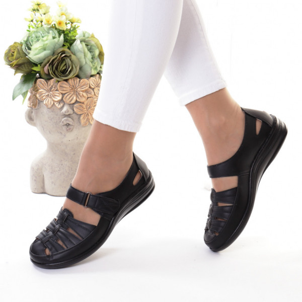 Pantofi negri piele ecologica Florena - Img 1