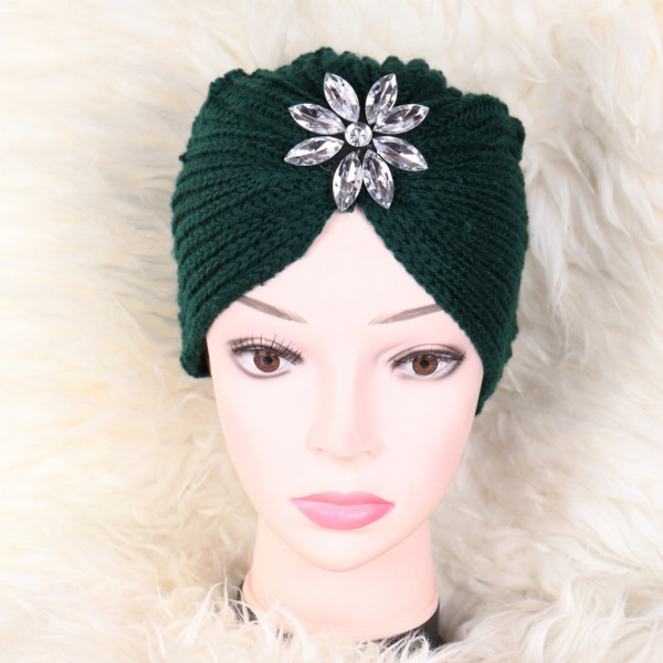 Turban cu floare verde Hatice