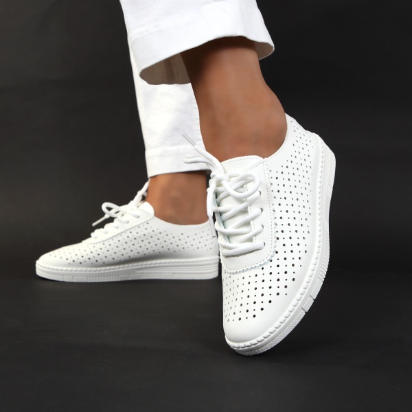 Pantofi albi usori Raima
