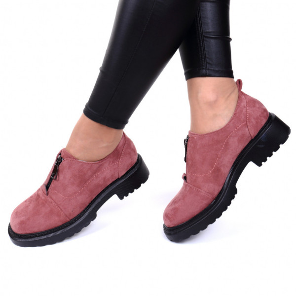 Pantofi piele ecologica intoarsa nude Zvetlana