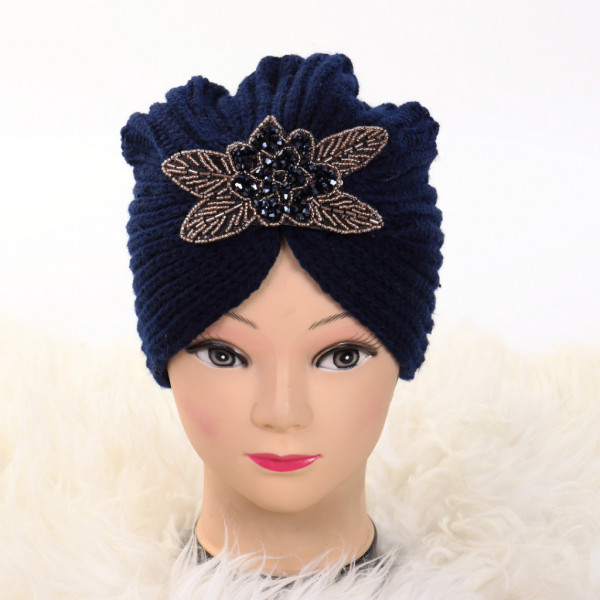 Turban cu model bleumarin Deli