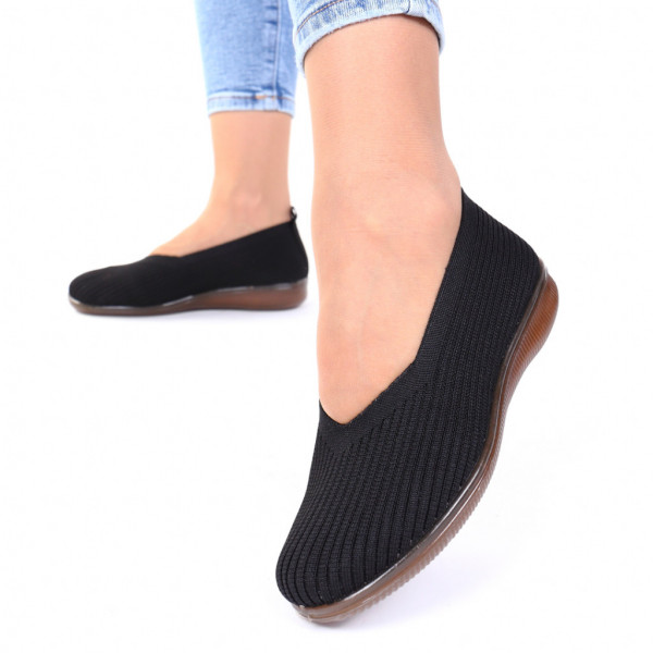Espadrile material textil negre Alunica