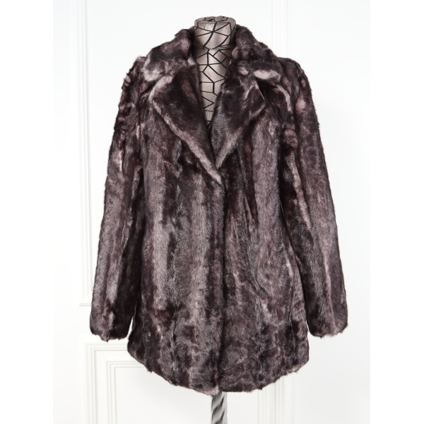 Haina gri din blana ecologica Kaine