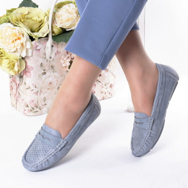 Pantofi blue piele ecologica Aliona
