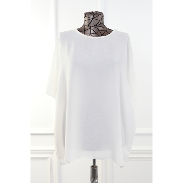 Bluza alba simpla Liane