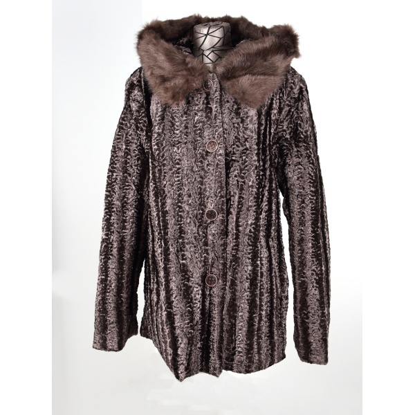 Haina maro din blana ecologica de astrahan Ellen
