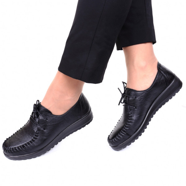 Pantofi piele ecologica negri Olivia