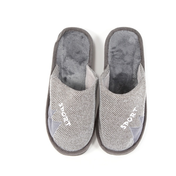 Papuci gri de casa Meina