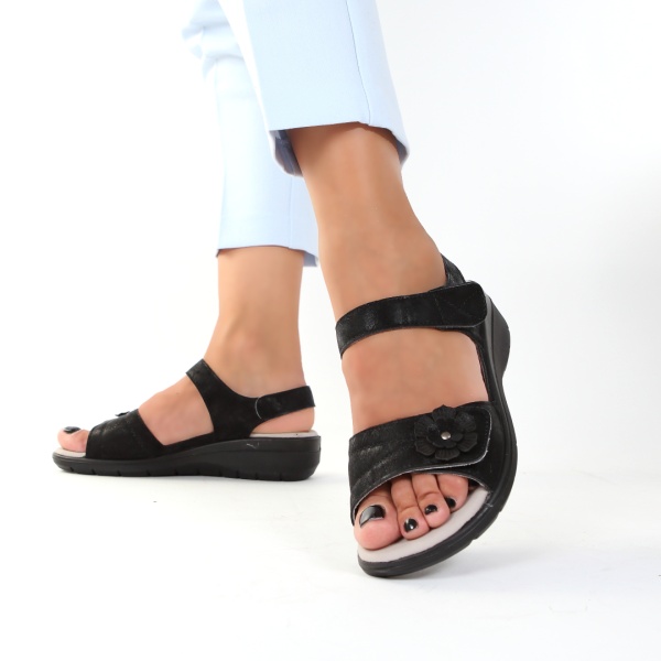 Sandale negre usoare Rysa
