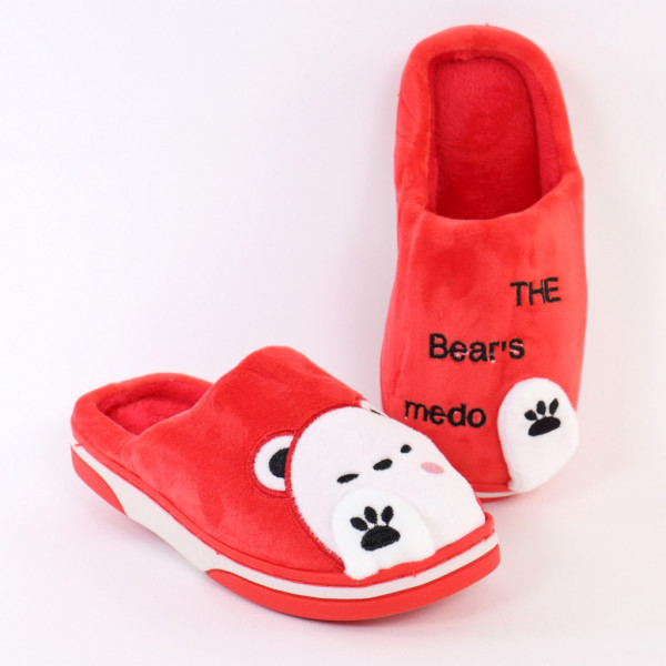 Papuci rosii pentru copii Ursulina