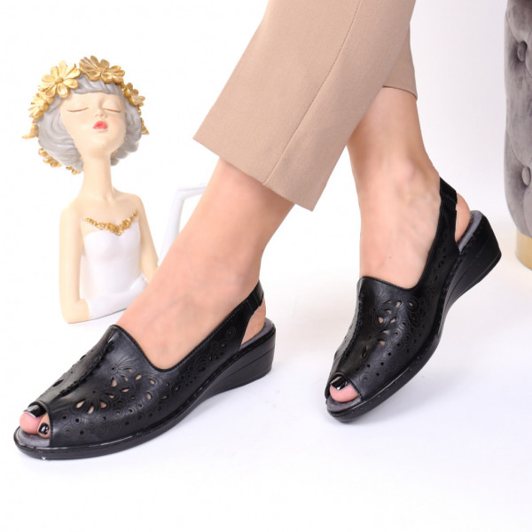Sandale cu platforma negre Irodia