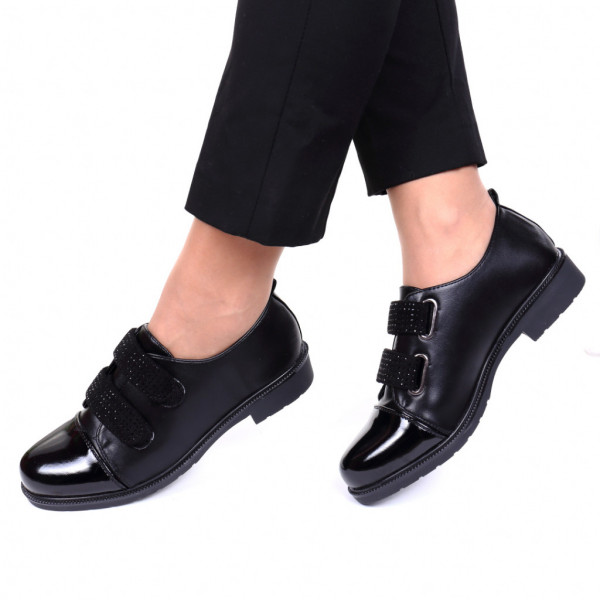 Pantofi piele ecologica negri Penelope