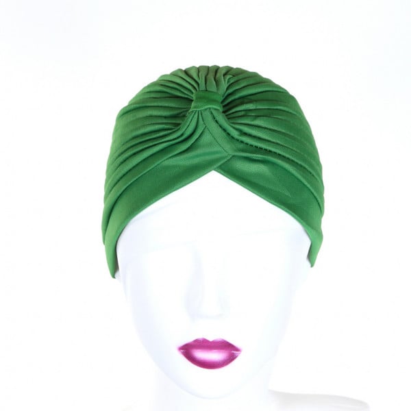 Turban verde simplu Zizi