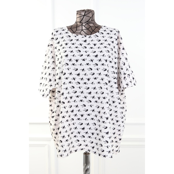 Bluza alba simpla Ovia