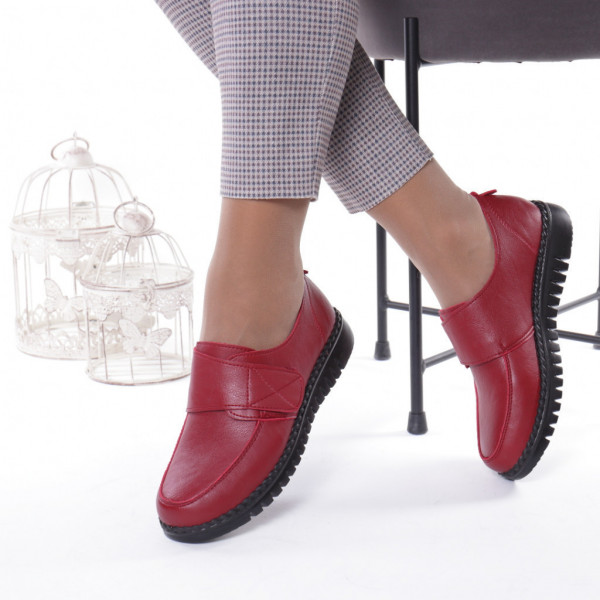 Pantofi cu talpa joasa Marcela rosu - Img 1