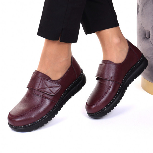 Pantofi piele ecologica bordo Lia