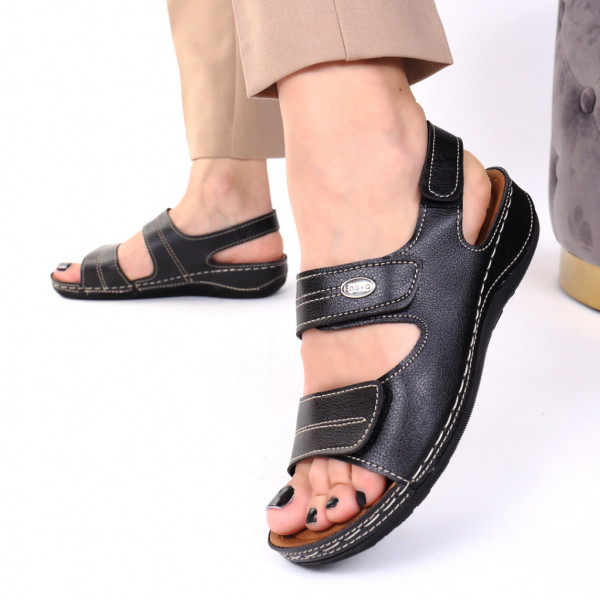 Sandale negre comode Evona - Img 1
