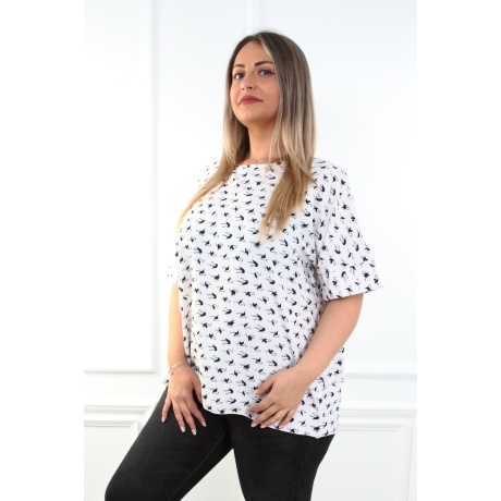 Bluza alba simpla Ovia - Img 2