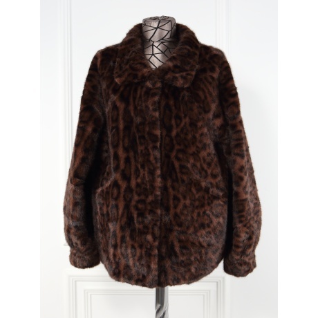 Haina animal print din blana ecologica Norey