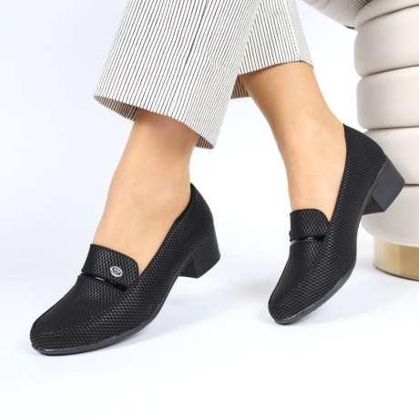 Pantofi negri eleganti Fada - Img 2