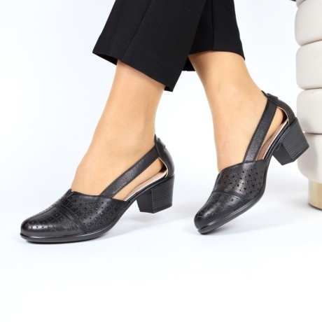 Pantofi negri eleganti Partesa - Img 2