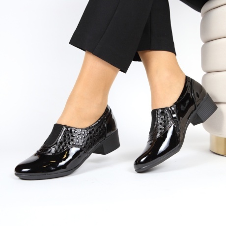 Pantofi negri eleganti Volina - Img 2