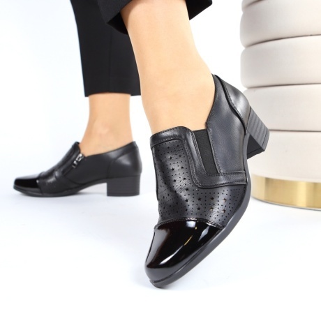 Pantofi negri eleganti Zunia - Img 3